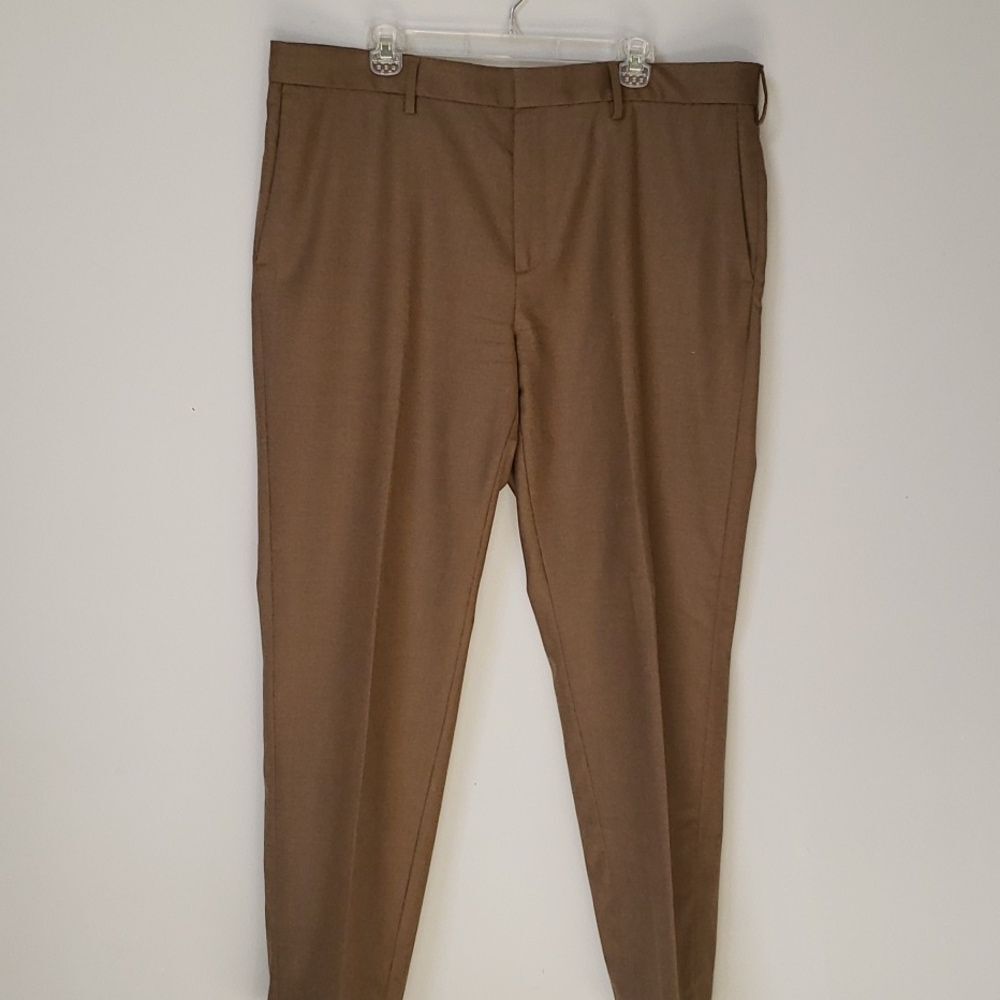 Banana Republic Pant Mens 40x32 Italian Wool Tapered Fit Camel Tan Caramel